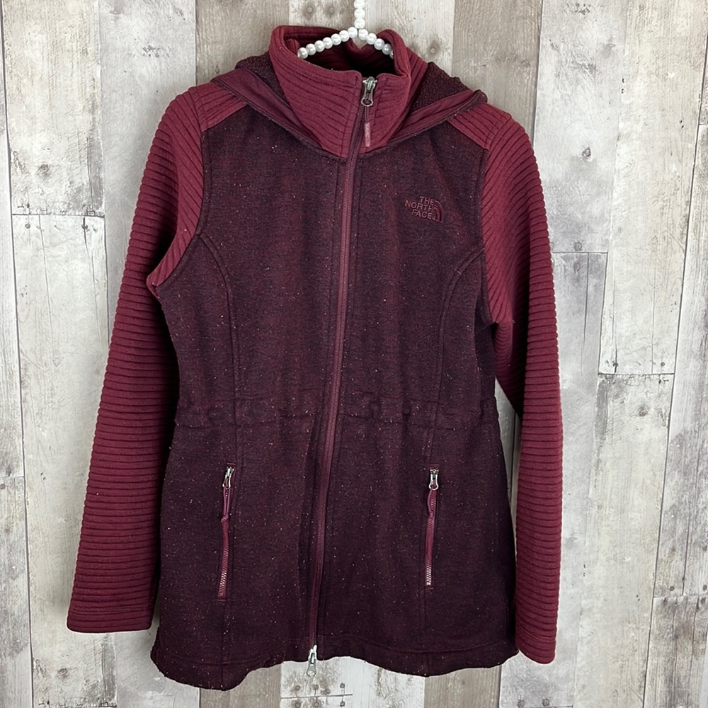 The North Face maroon soft jacket size Medium